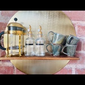 Hand thrown clay mugs